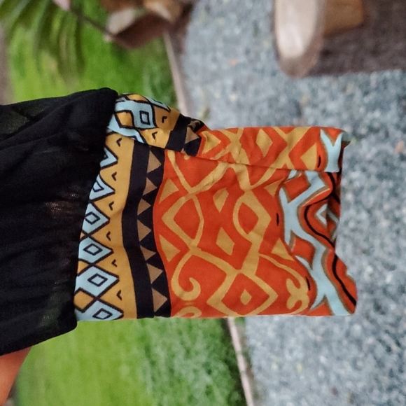 Panhandle Slim Women's Knit Top. Black/Orange/Blue. Size Small. NWT. USA. - Picture 6 of 10